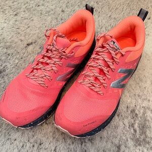 New Balance Women's Coral and Black Sneakers